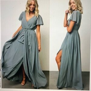 Baltic born Kristina maxi dress, dusty blue size small